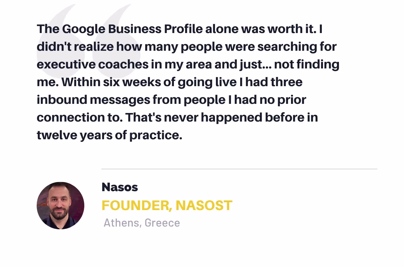 Client testimonial 1